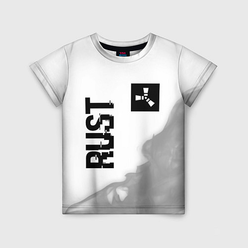 Детская футболка Rust Glitch на светлом фоне / 3D-принт – фото 1