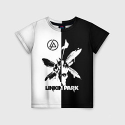Футболка детская Linkin Park логотип черно-белый, цвет: 3D-принт