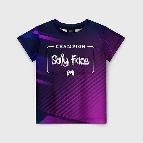 Детская футболка Sally Face Gaming Champion: рамка с лого и джойсти / 3D-принт – фото 1