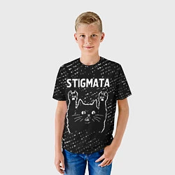 Футболка детская Группа Stigmata и Рок Кот, цвет: 3D-принт — фото 2