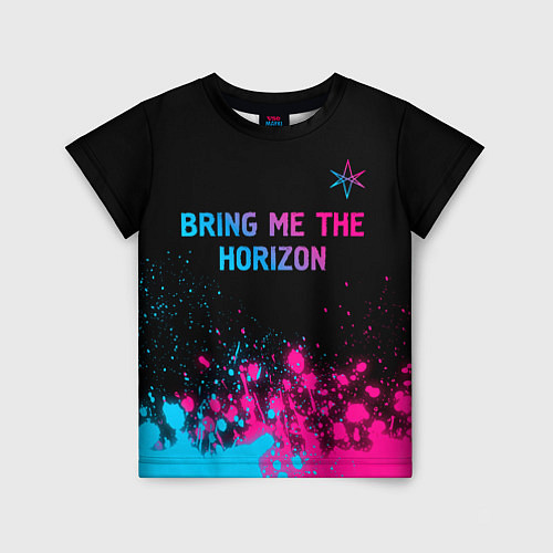 Детская футболка Bring Me the Horizon Neon Gradient / 3D-принт – фото 1