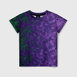 Детская футболка Marble texture purple green color