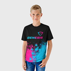 Футболка детская Genesis Neon Gradient, цвет: 3D-принт — фото 2