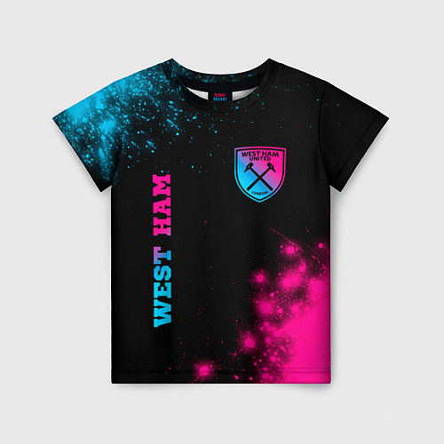 Детская футболка West Ham Neon Gradient / 3D-принт – фото 1