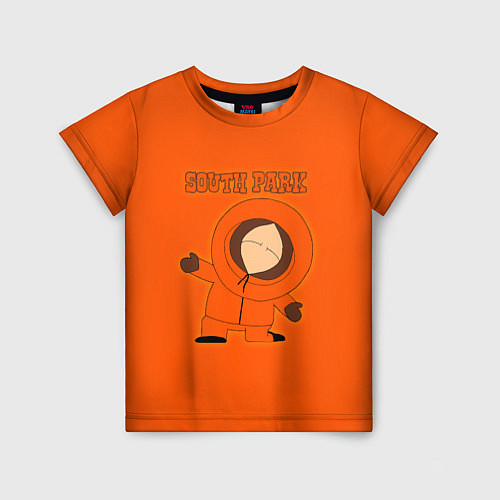 Детская футболка Южный Парк - на оранжевом фоне / 3D-принт – фото 1