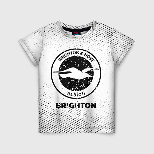 Детская футболка Brighton с потертостями на светлом фоне / 3D-принт – фото 1
