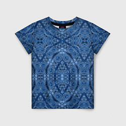 Футболка детская Gray blue ethnic arabic ornament, цвет: 3D-принт