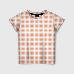 Футболка детская Light beige plaid fashionable checkered pattern, цвет: 3D-принт