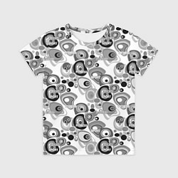 Детская футболка Black and white sport pattern