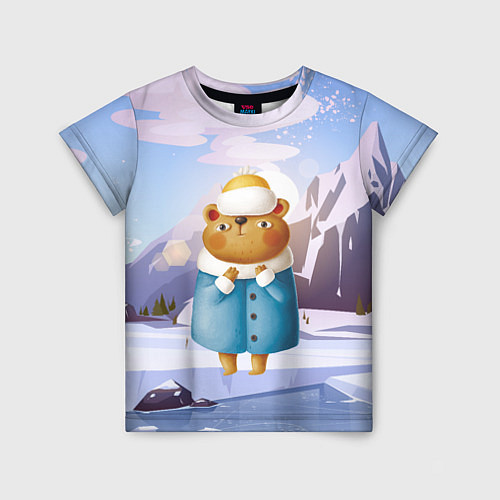 Детская футболка Медведица в шубке / 3D-принт – фото 1