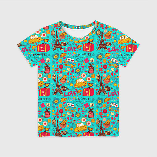 Детская футболка FRENCH LOVE / 3D-принт – фото 1