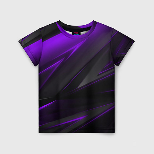 Детская футболка Geometry Черный и фиолетовый / 3D-принт – фото 1