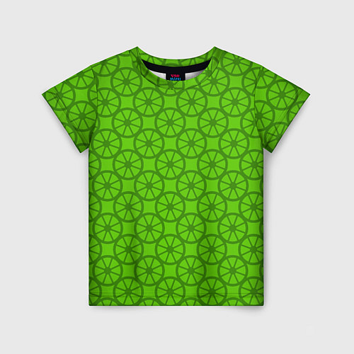 Детская футболка Зеленые колеса / 3D-принт – фото 1