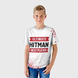 Футболка детская Hitman: красные таблички Best Player и Ultimate, цвет: 3D-принт — фото 2
