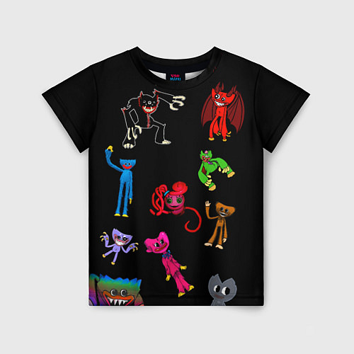Детская футболка Разноцветные Хагги Вагги / 3D-принт – фото 1