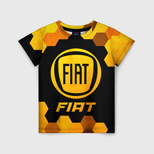Детская футболка Fiat - Gold Gradient / 3D-принт – фото 1