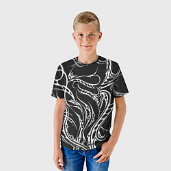 Футболка детская Карбон с татуировками, цвет: 3D-принт — фото 2