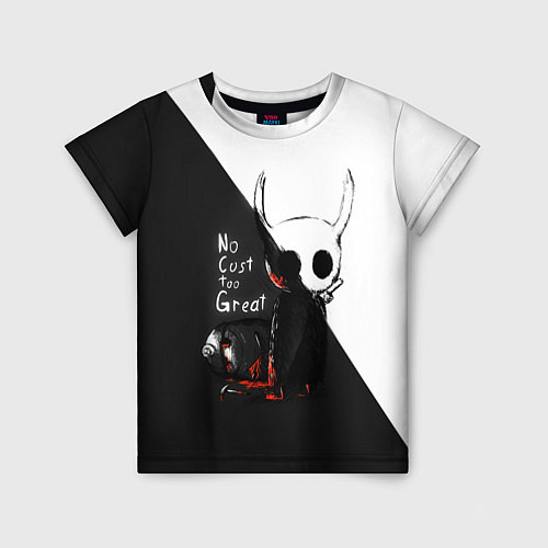 Детская футболка Hollow Knight черно-белое / 3D-принт – фото 1