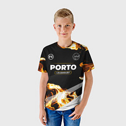 Футболка детская Porto legendary sport fire, цвет: 3D-принт — фото 2