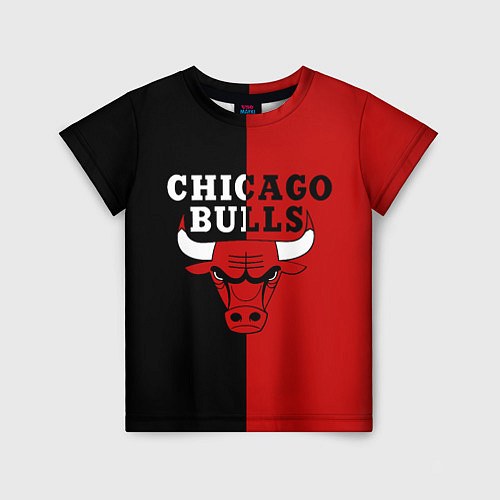 Детская футболка Чикаго Буллз black & red / 3D-принт – фото 1