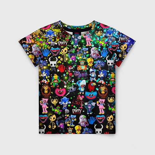 Детская футболка Персонажи из разных игр / 3D-принт – фото 1