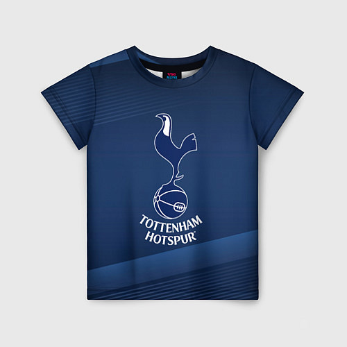 Детская футболка Tottenham hotspur Синяя абстракция / 3D-принт – фото 1
