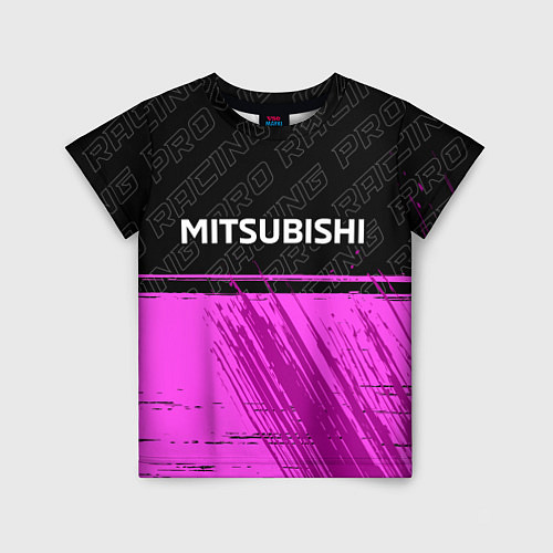 Детская футболка Mitsubishi pro racing: символ сверху / 3D-принт – фото 1