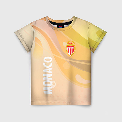Детская футболка Monaco желтый абстрактный фон / 3D-принт – фото 1