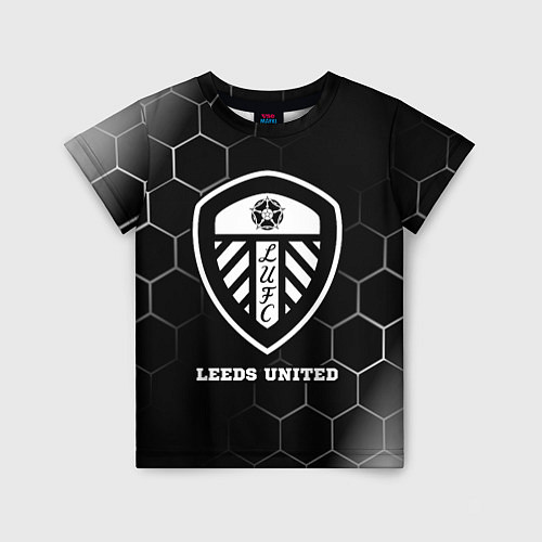 Детская футболка Leeds United sport на темном фоне / 3D-принт – фото 1