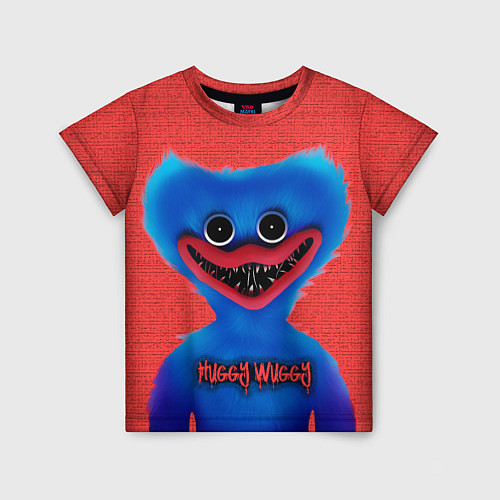 Детская футболка Хаги Ваги на красном фоне / 3D-принт – фото 1