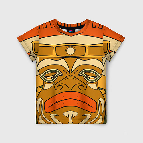 Детская футболка Polynesian tiki APATHY / 3D-принт – фото 1