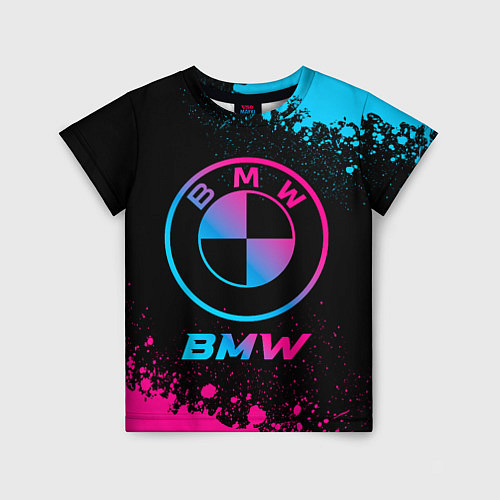 Детская футболка BMW - neon gradient / 3D-принт – фото 1