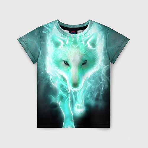 Детская футболка Волк из света / 3D-принт – фото 1