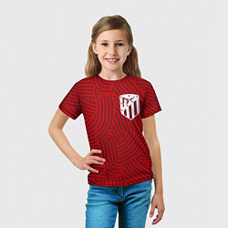 Футболка детская Atletico Madrid отпечатки, цвет: 3D-принт — фото 2