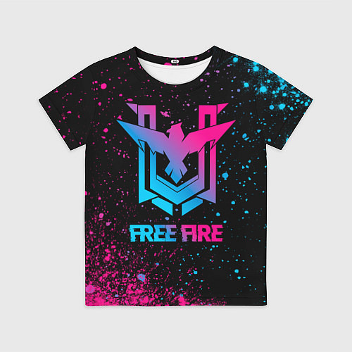 Детская футболка Free Fire - neon gradient / 3D-принт – фото 1