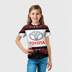 Футболка детская Toyota - абстракция - лого, цвет: 3D-принт — фото 2