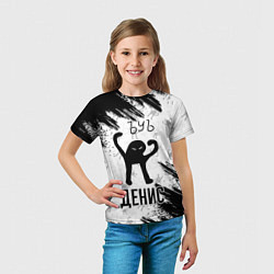 Футболка детская Кот ъуъ Денис, цвет: 3D-принт — фото 2