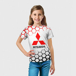 Футболка детская Mitsubishi - логотип, цвет: 3D-принт — фото 2