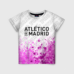 Футболка детская Atletico Madrid pro football: символ сверху, цвет: 3D-принт