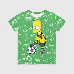 Футболка детская Барт Симпсон - крутой футболист!, цвет: 3D-принт