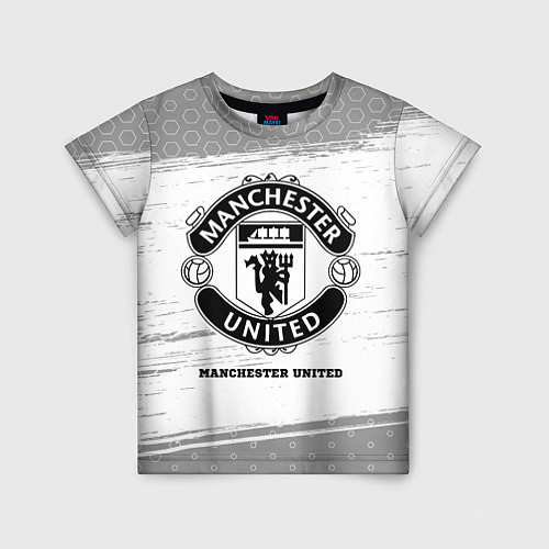 Детская футболка Manchester United sport на светлом фоне / 3D-принт – фото 1