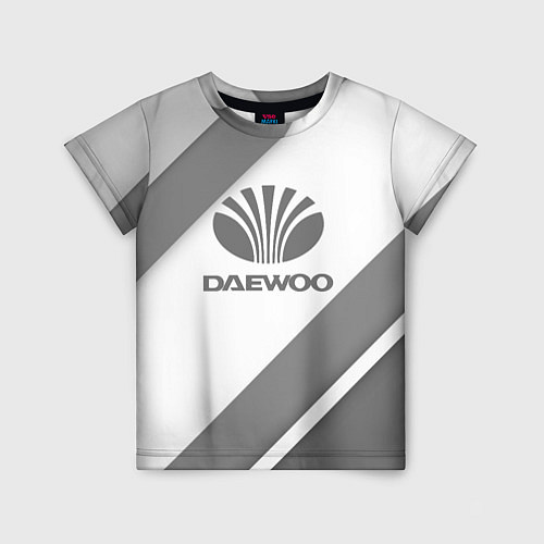 Детская футболка Daewoo - серые полосы / 3D-принт – фото 1