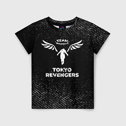 Футболка детская Tokyo Revengers с потертостями на темном фоне, цвет: 3D-принт