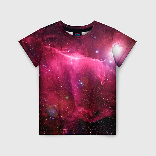 Детская футболка Рубиновая туманность / 3D-принт – фото 1