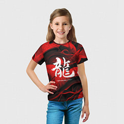 Футболка детская Дракон - китайский иероглиф, цвет: 3D-принт — фото 2