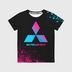 Футболка детская Mitsubishi - neon gradient, цвет: 3D-принт