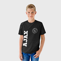 Футболка детская Ajax sport на темном фоне: надпись, символ, цвет: 3D-принт — фото 2