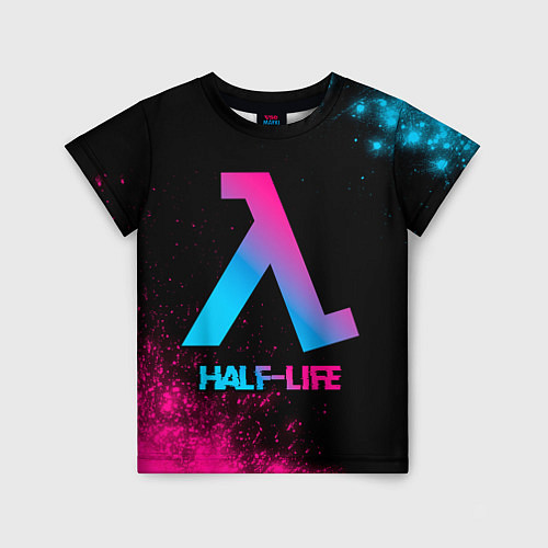 Детская футболка Half-Life - neon gradient / 3D-принт – фото 1