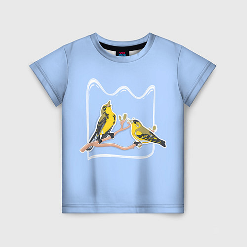 Детская футболка Певчие птицы / 3D-принт – фото 1