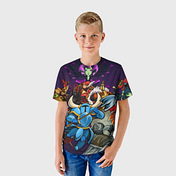 Футболка детская Shovel knight and enemy, цвет: 3D-принт — фото 2
